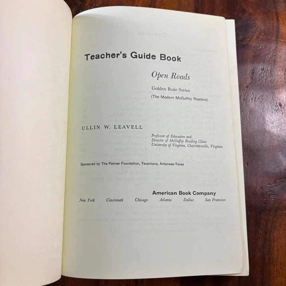 Vintage Open Roads Teachers Edition‎ Golden Rule Series American Book Company